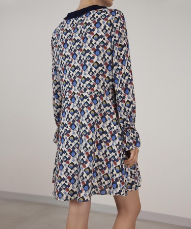  YARGICI Pat Detaylı Elbise