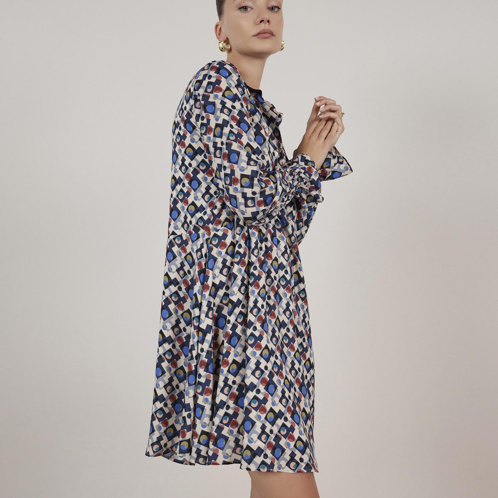 YARGICI Pat Detaylı Elbise