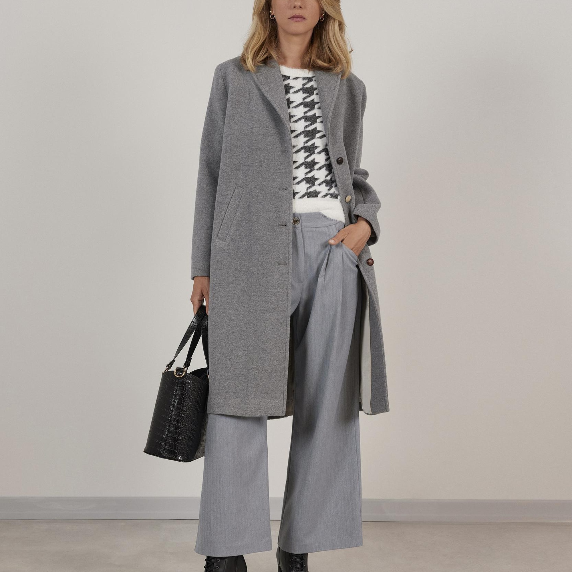 YARGICI Düğme Detaylı Palto