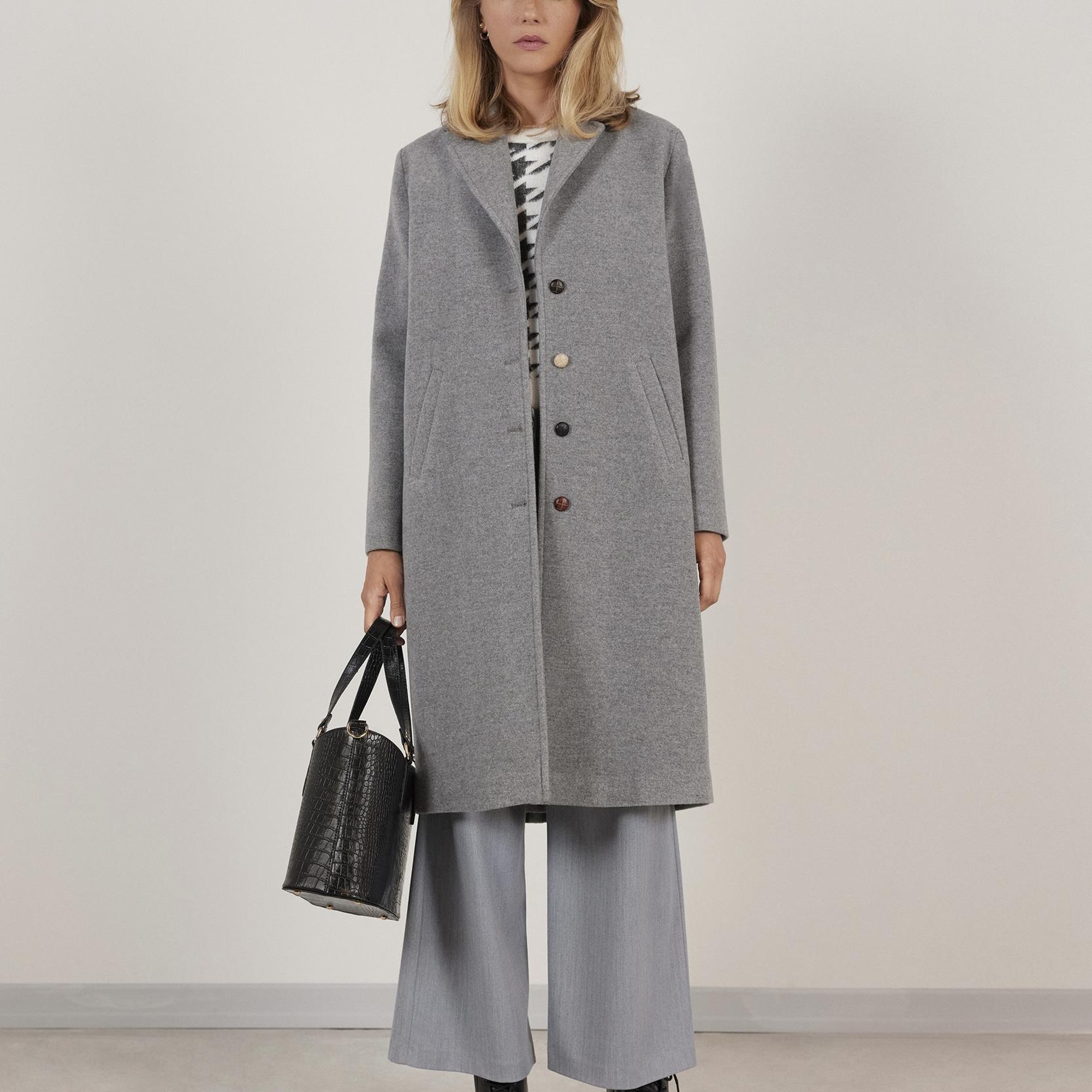 YARGICI Düğme Detaylı Palto