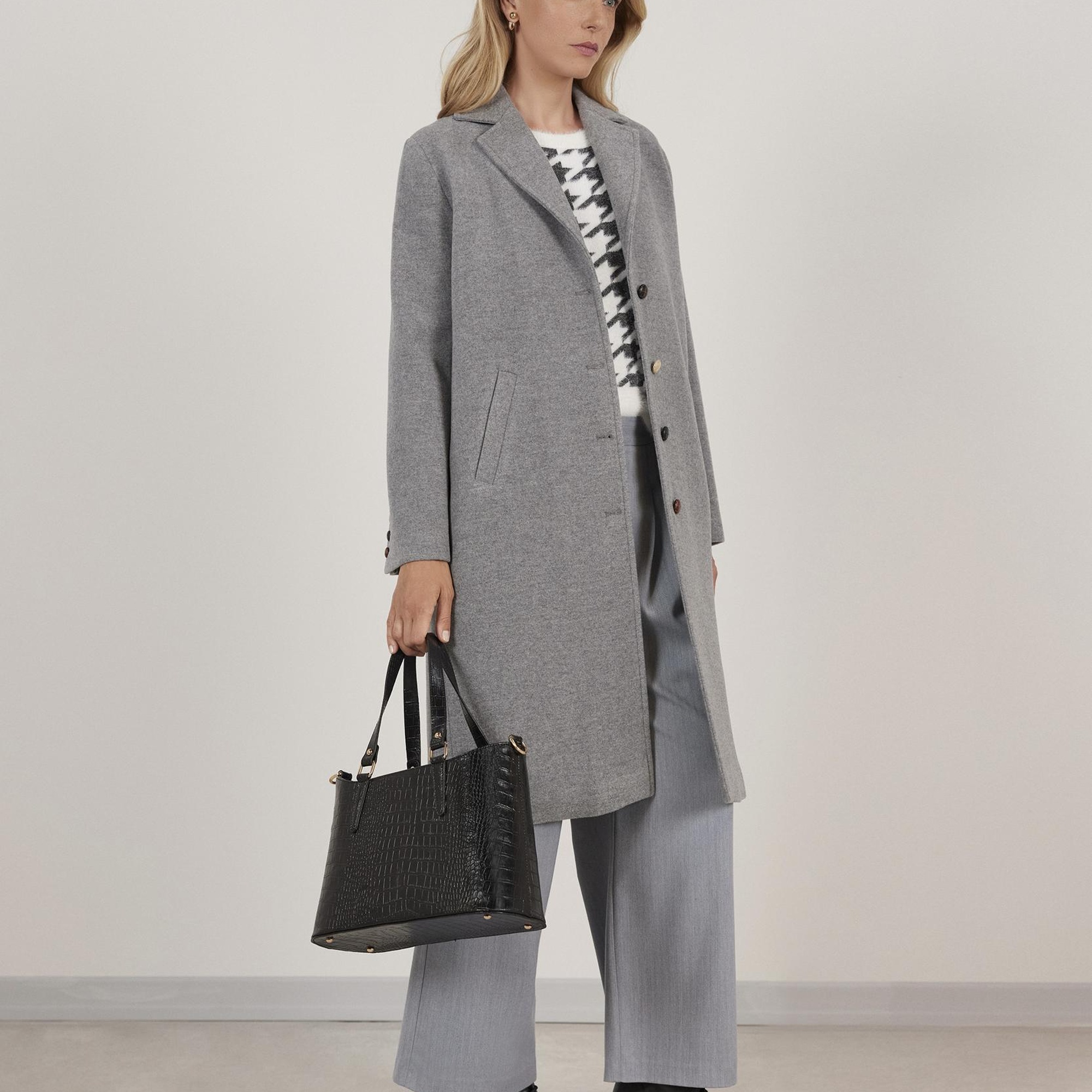 YARGICI Düğme Detaylı Palto