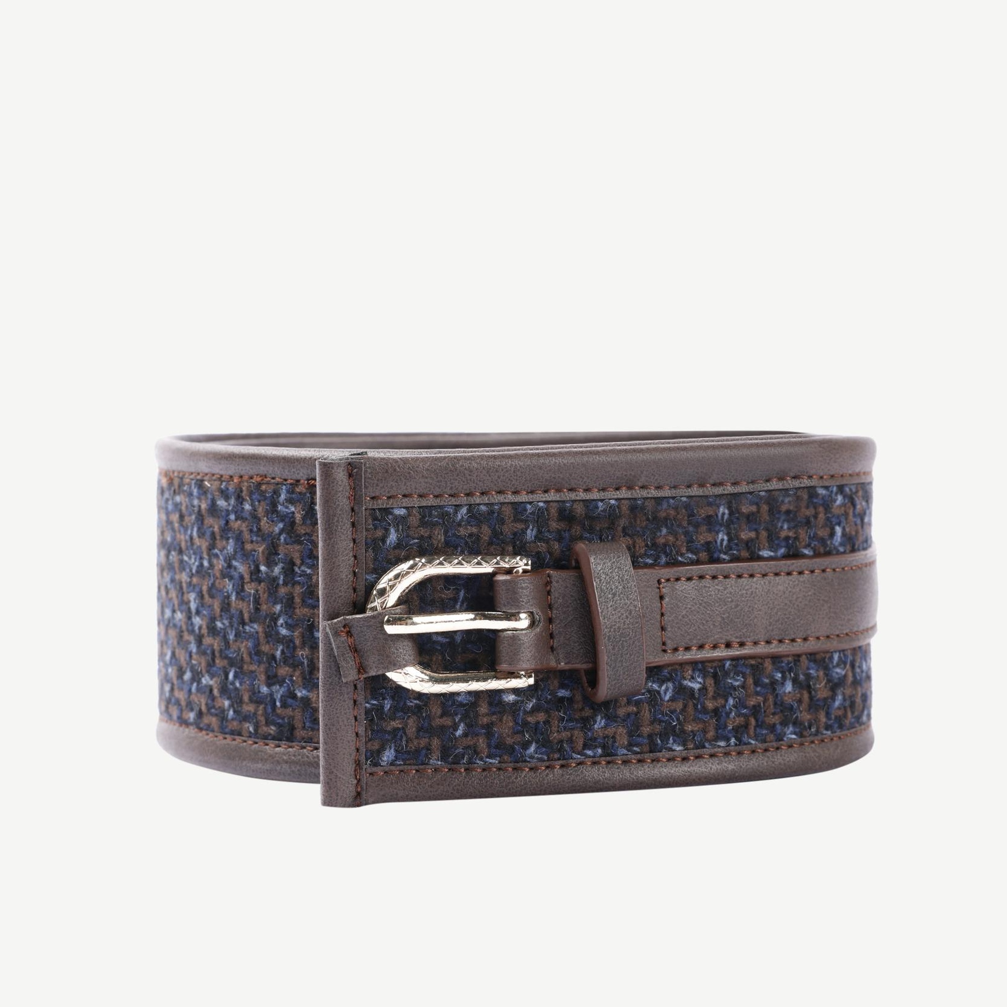 YARGICI Retro Kumaş Detaylı Kalın Kemer