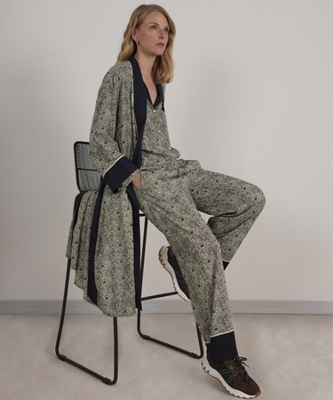  YARGICI Kontrast Detaylı Pijama Üstü