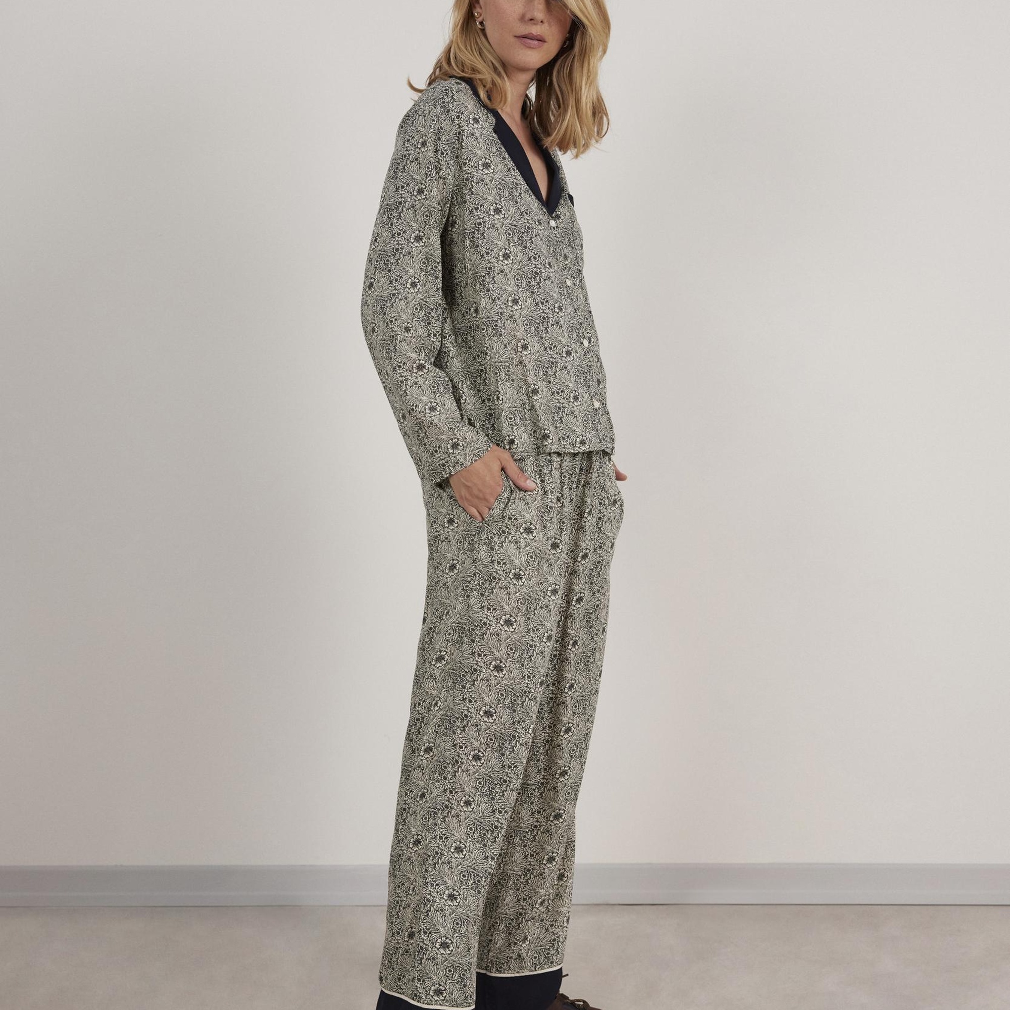 YARGICI Kontrast Detaylı Pijama Üstü