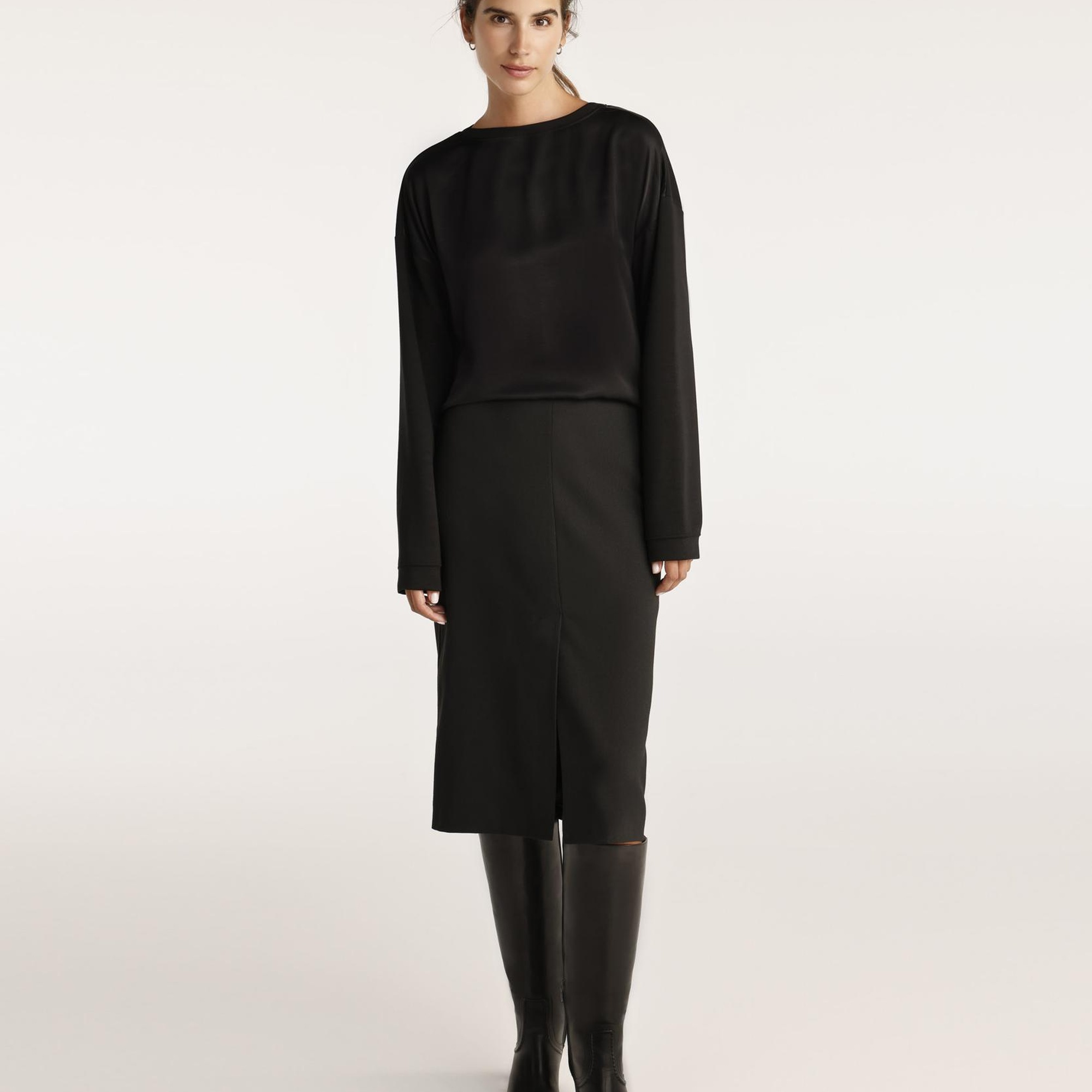 YARGICI Yırtmaç Detaylı Kalem Etek