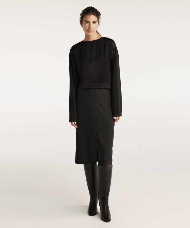  YARGICI Yırtmaç Detaylı Kalem Etek