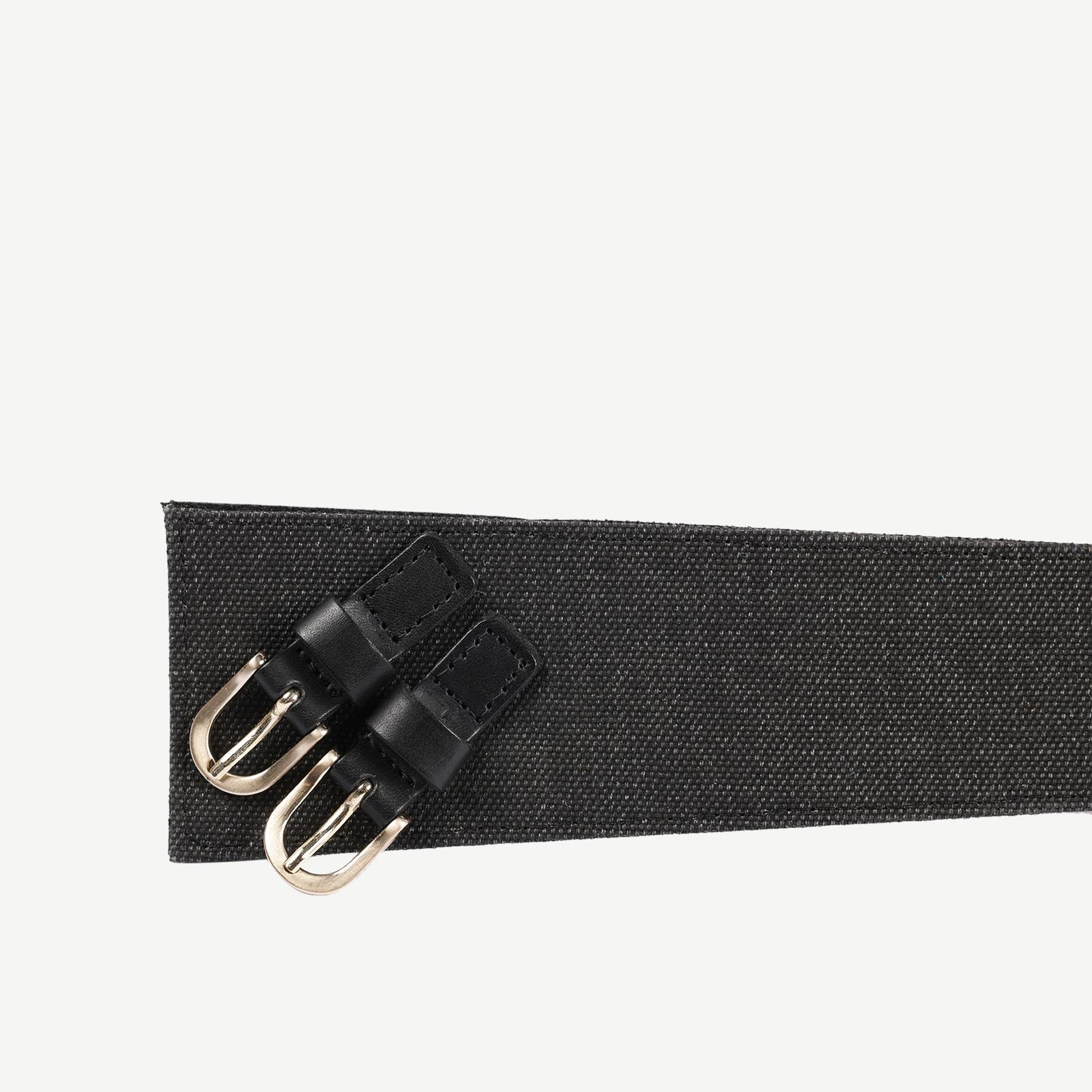 YARGICI Deri Kanvas Karışımı Asimetrik Kemer