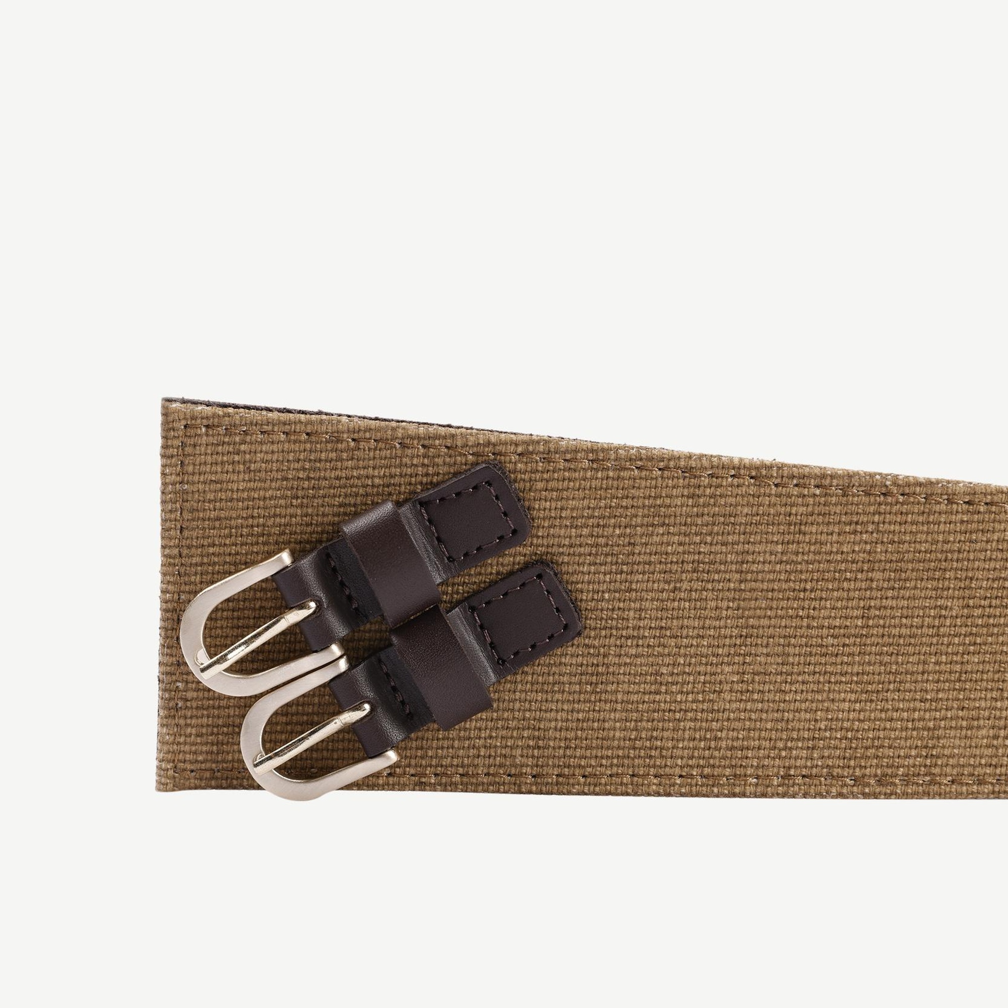 YARGICI Deri Kanvas Karışımı Asimetrik Kemer