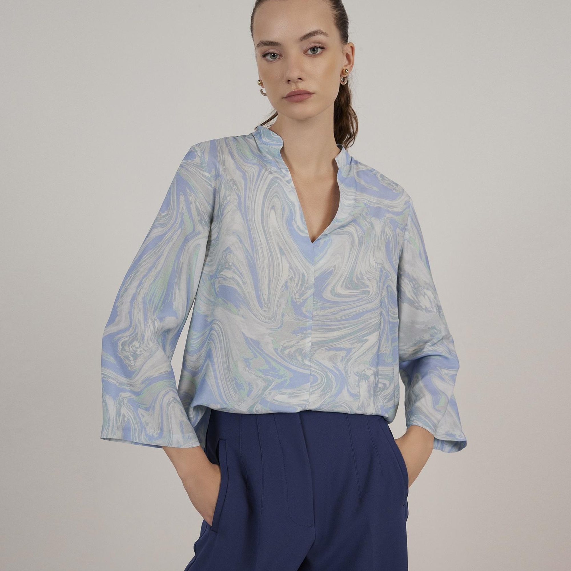 YARGICI Önü Detaylı Bluz