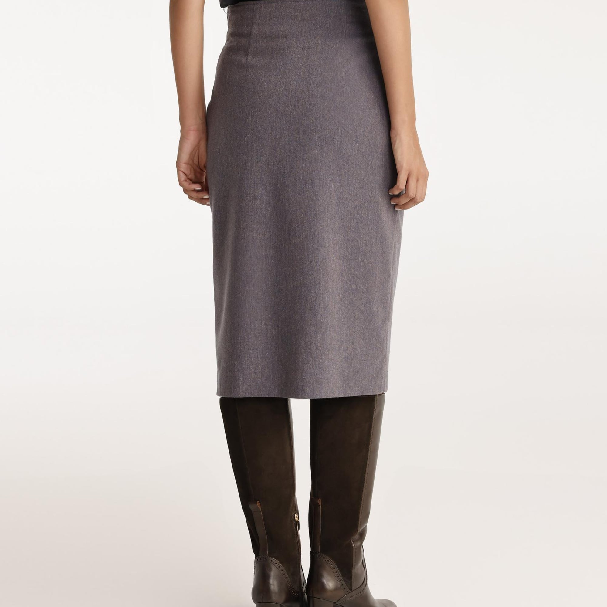 YARGICI Yırtmaç Detaylı Kalem Etek