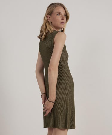  YARGICI Volanlı Triko Elbise