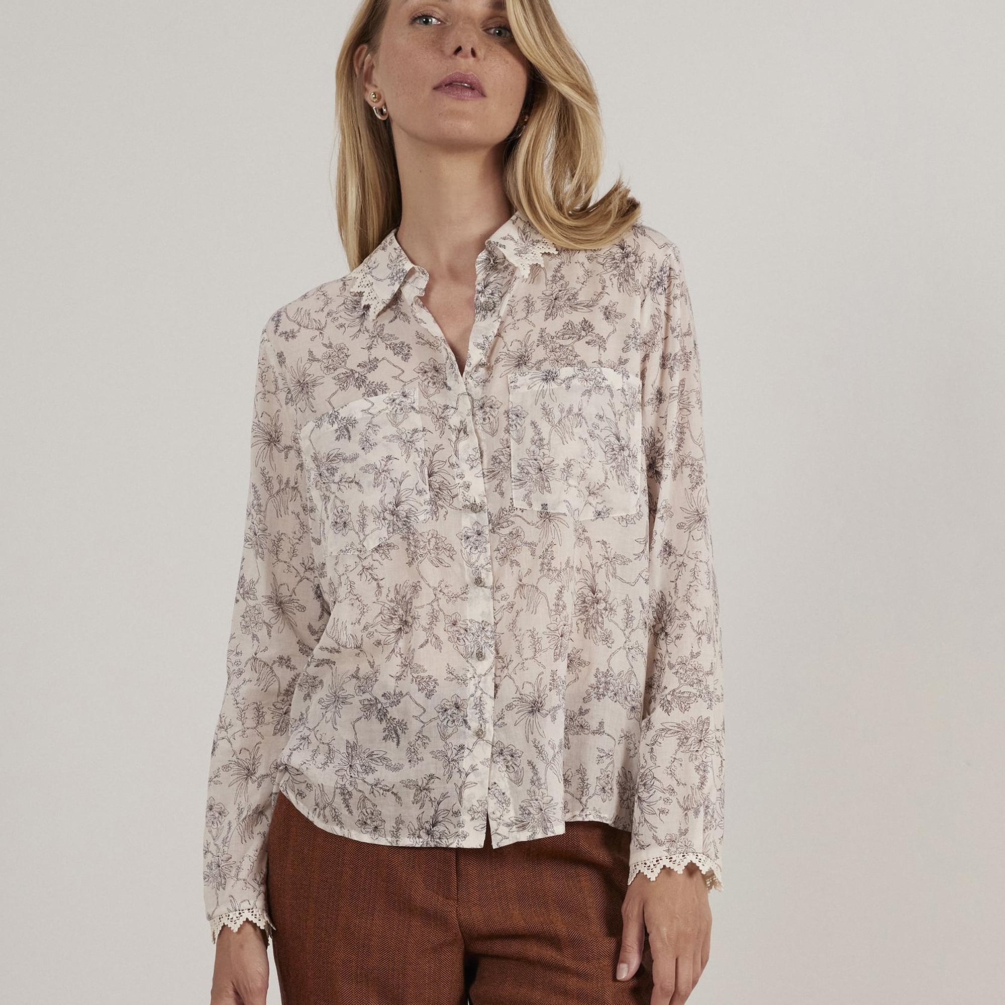 YARGICI Dantel Detaylı Gömlek