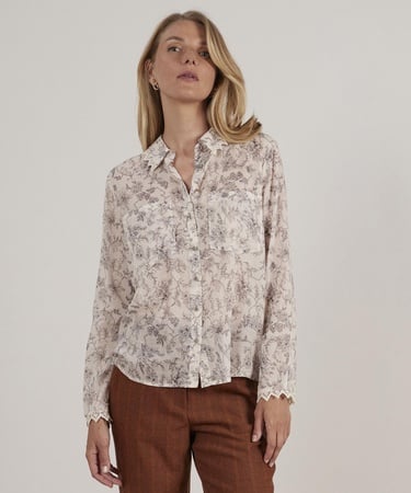  YARGICI Dantel Detaylı Gömlek