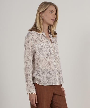  YARGICI Dantel Detaylı Gömlek