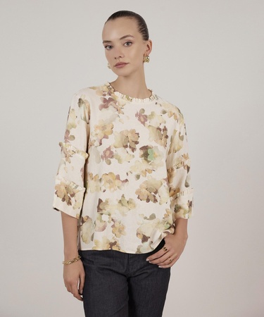  YARGICI 3/4 Kol Detaylı  Bluz