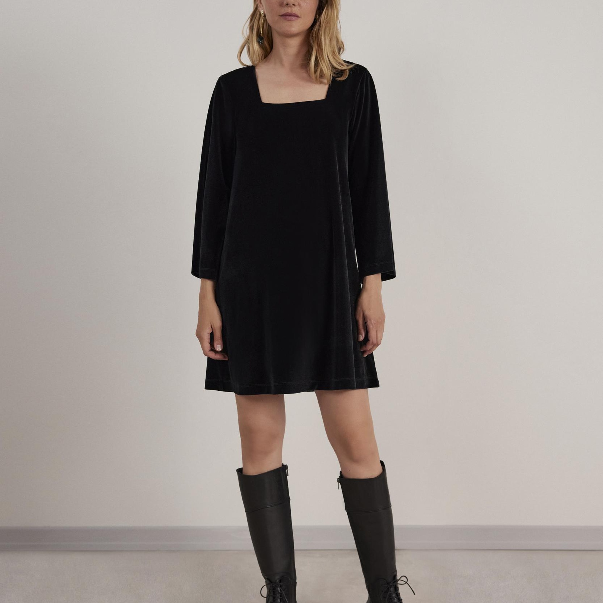 YARGICI Kare Yaka Elbise