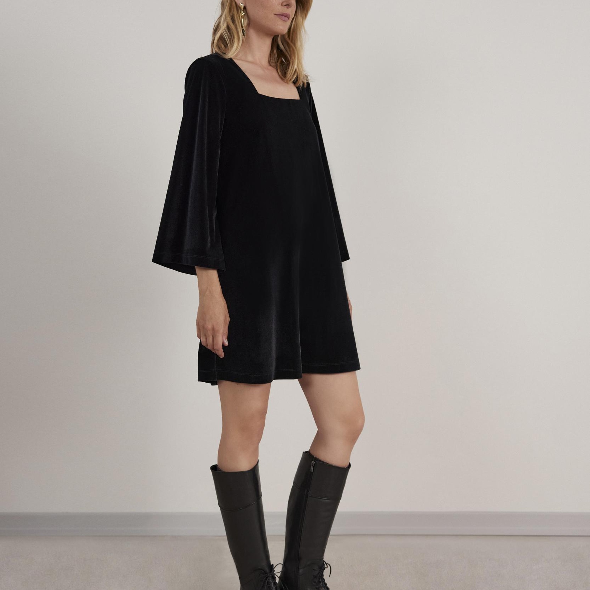 YARGICI Kare Yaka Elbise