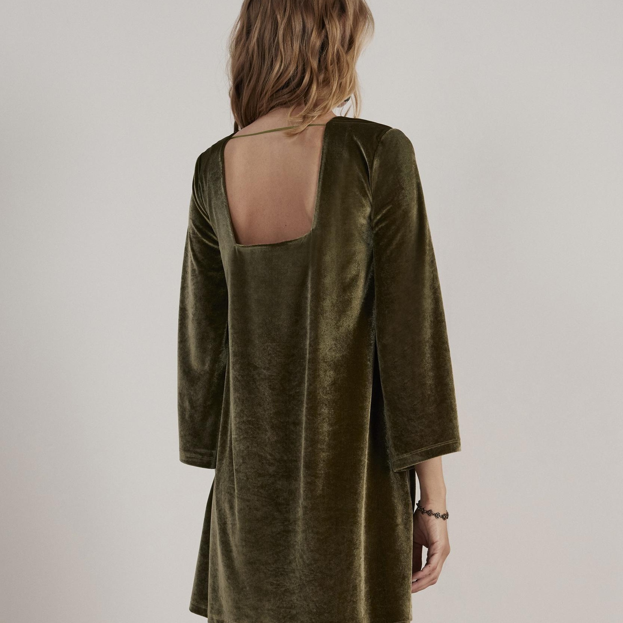 YARGICI Kare Yaka Elbise