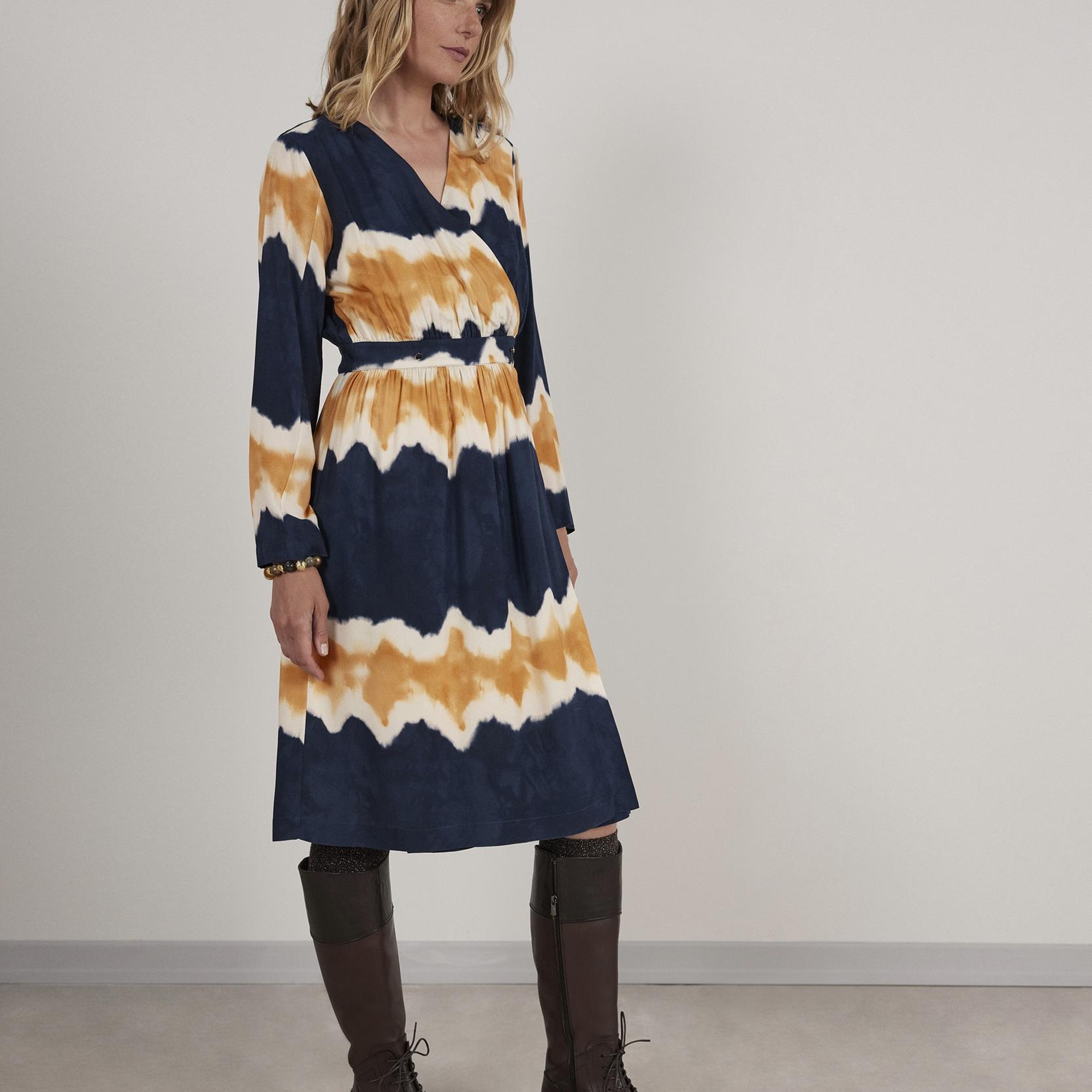 YARGICI V Yaka Elbise