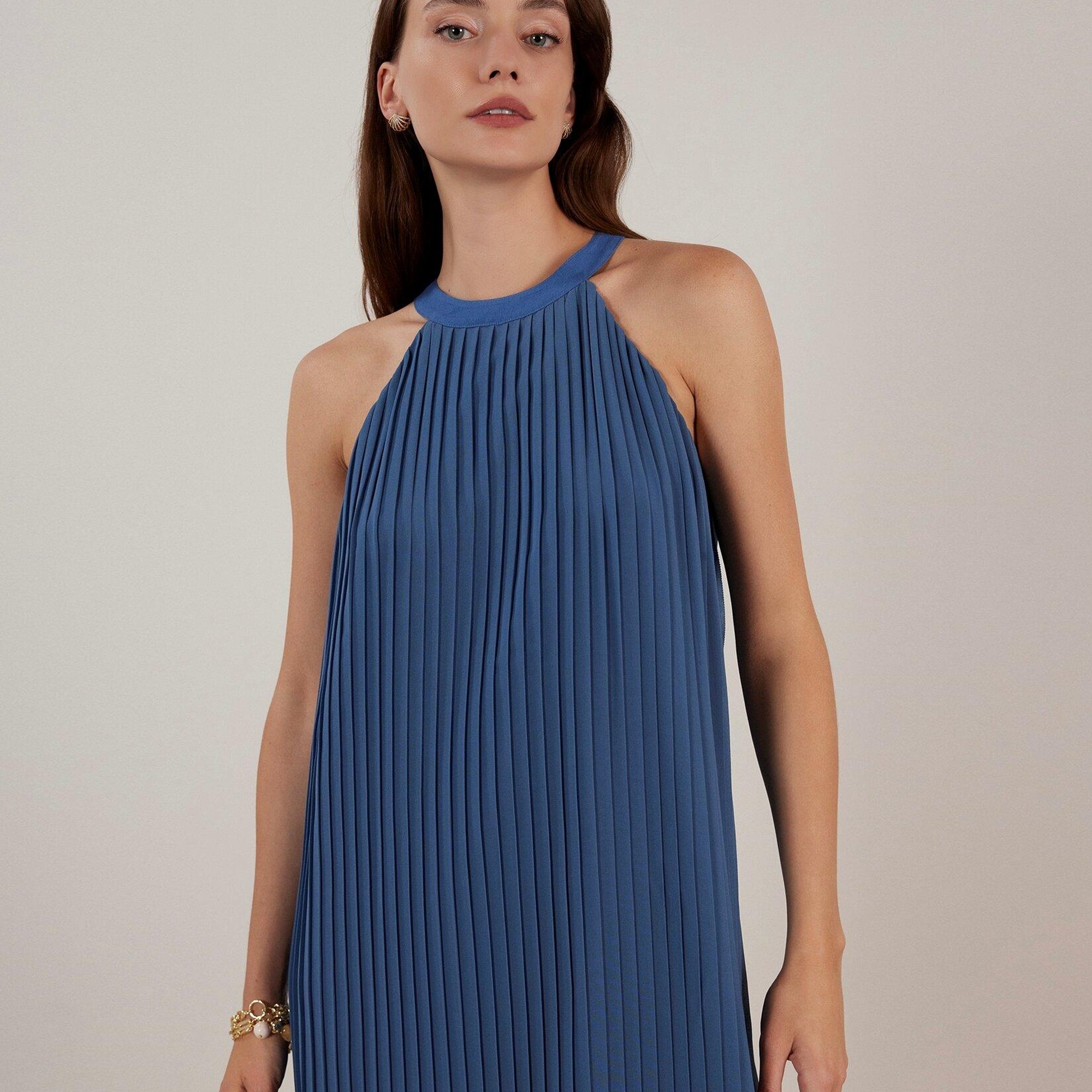 YARGICI Halter Yaka Elbise