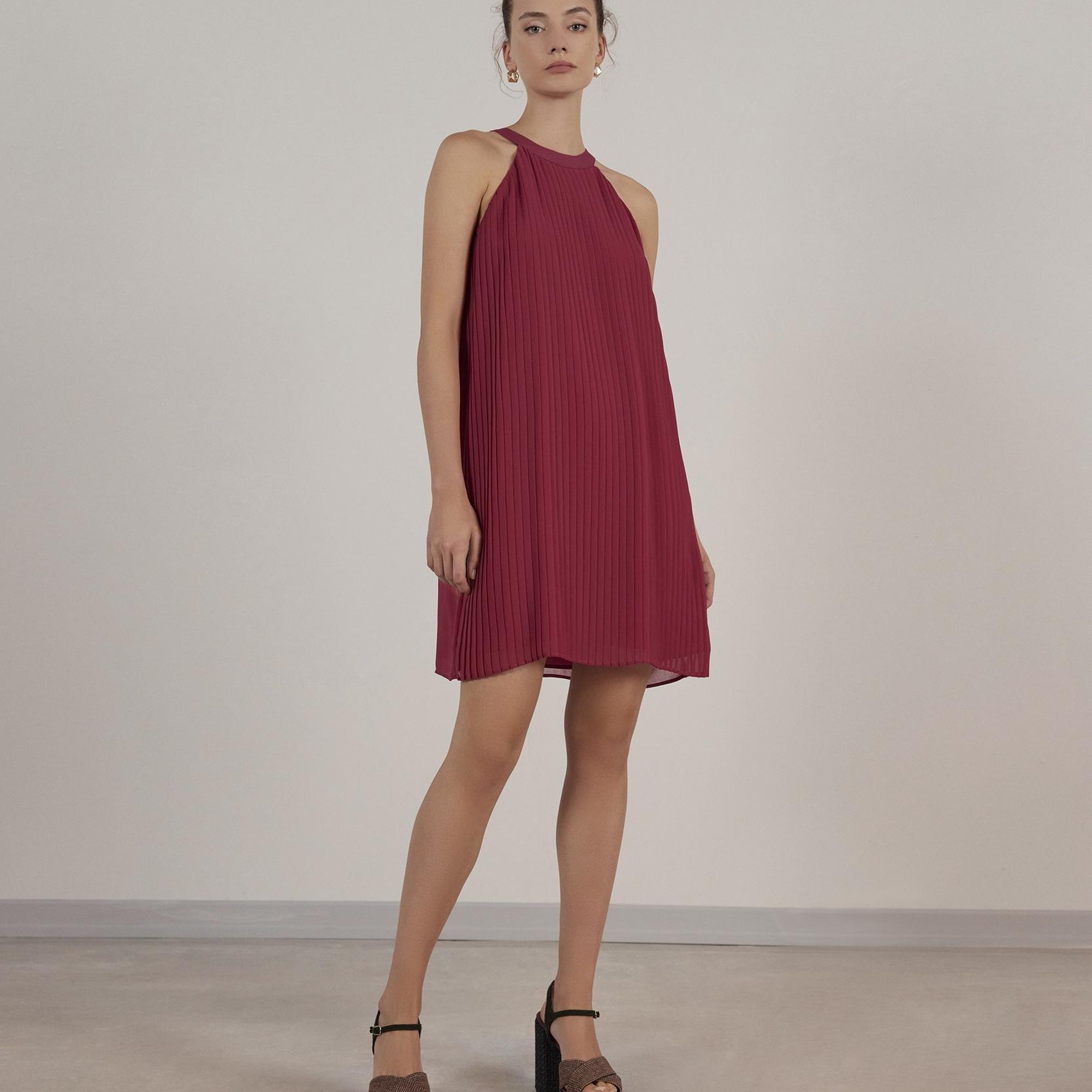 YARGICI Halter Yaka Elbise