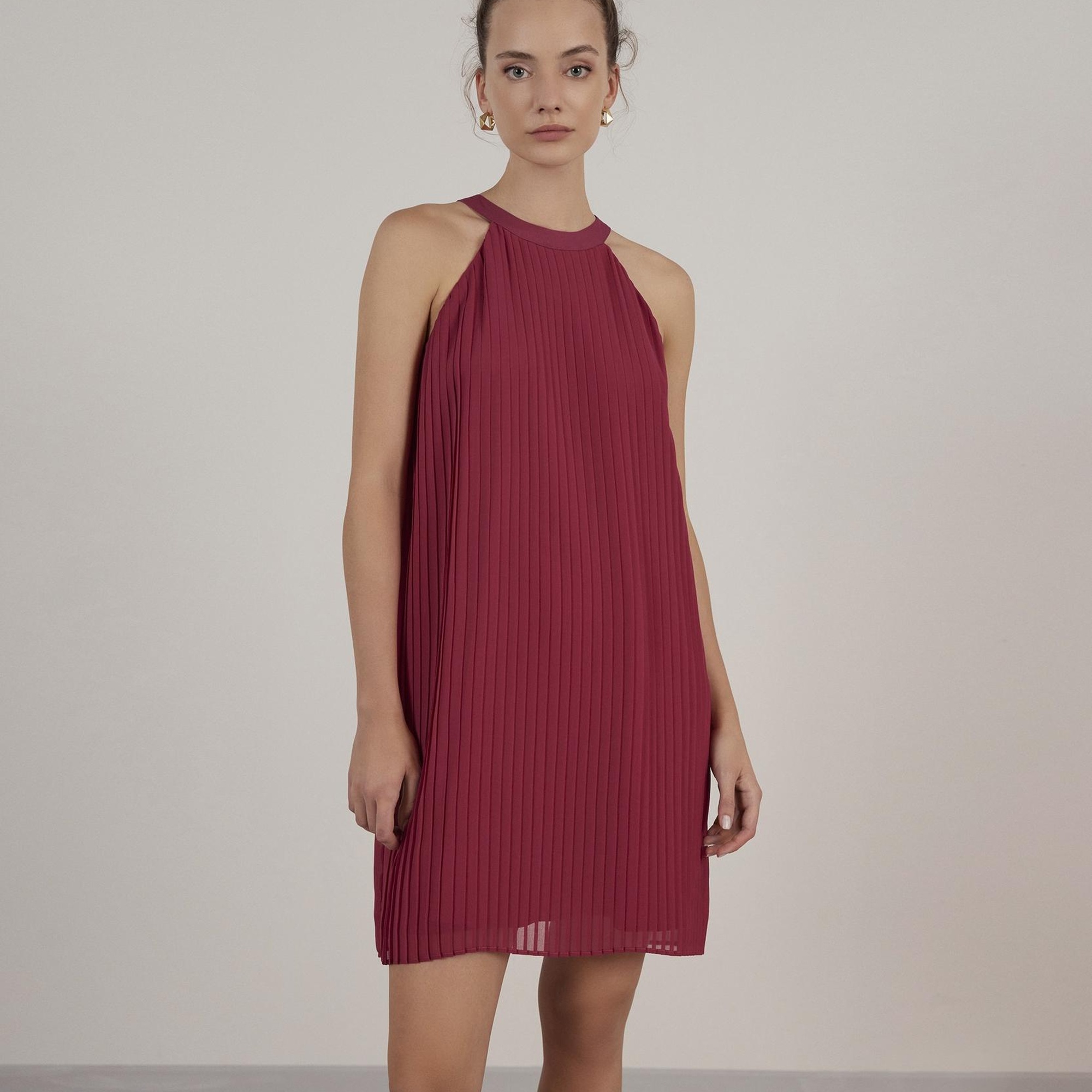 YARGICI Halter Yaka Elbise