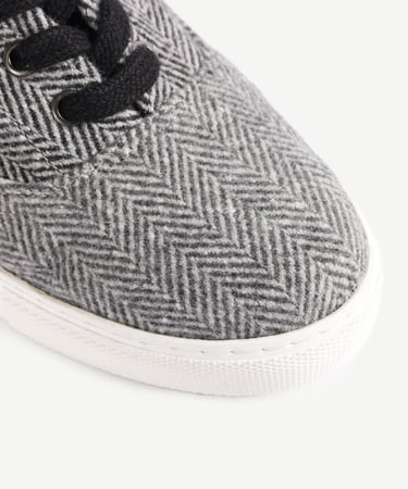  YARGICI Balıksırt Desenli Kumaş Spor Ayakkabı