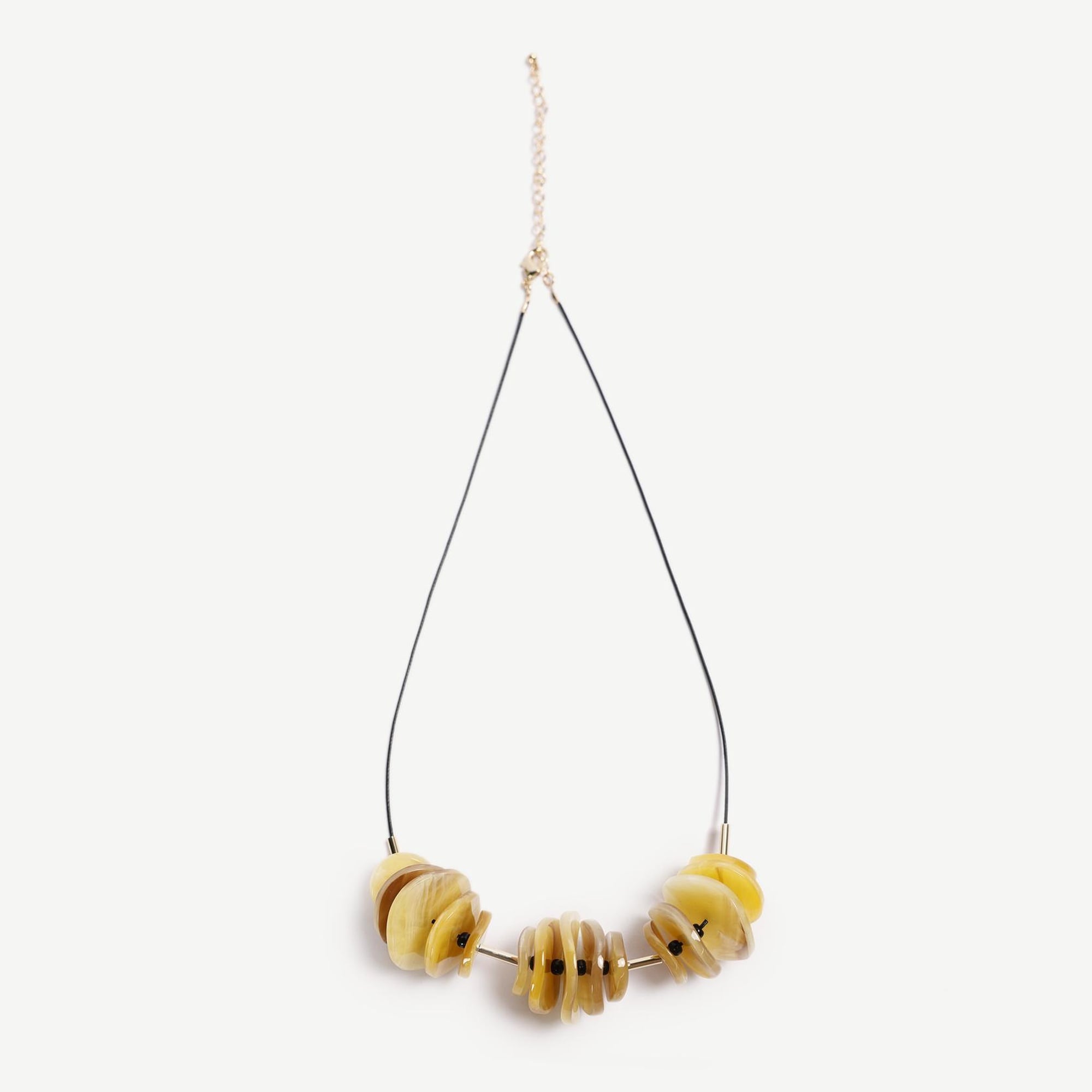 YARGICI Deri Saplı Yuvarlak Formlu Kolye