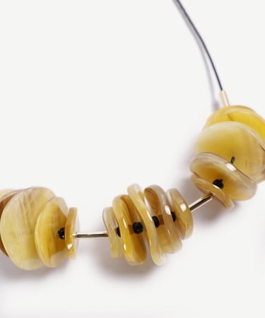  YARGICI Deri Saplı Yuvarlak Formlu Kolye