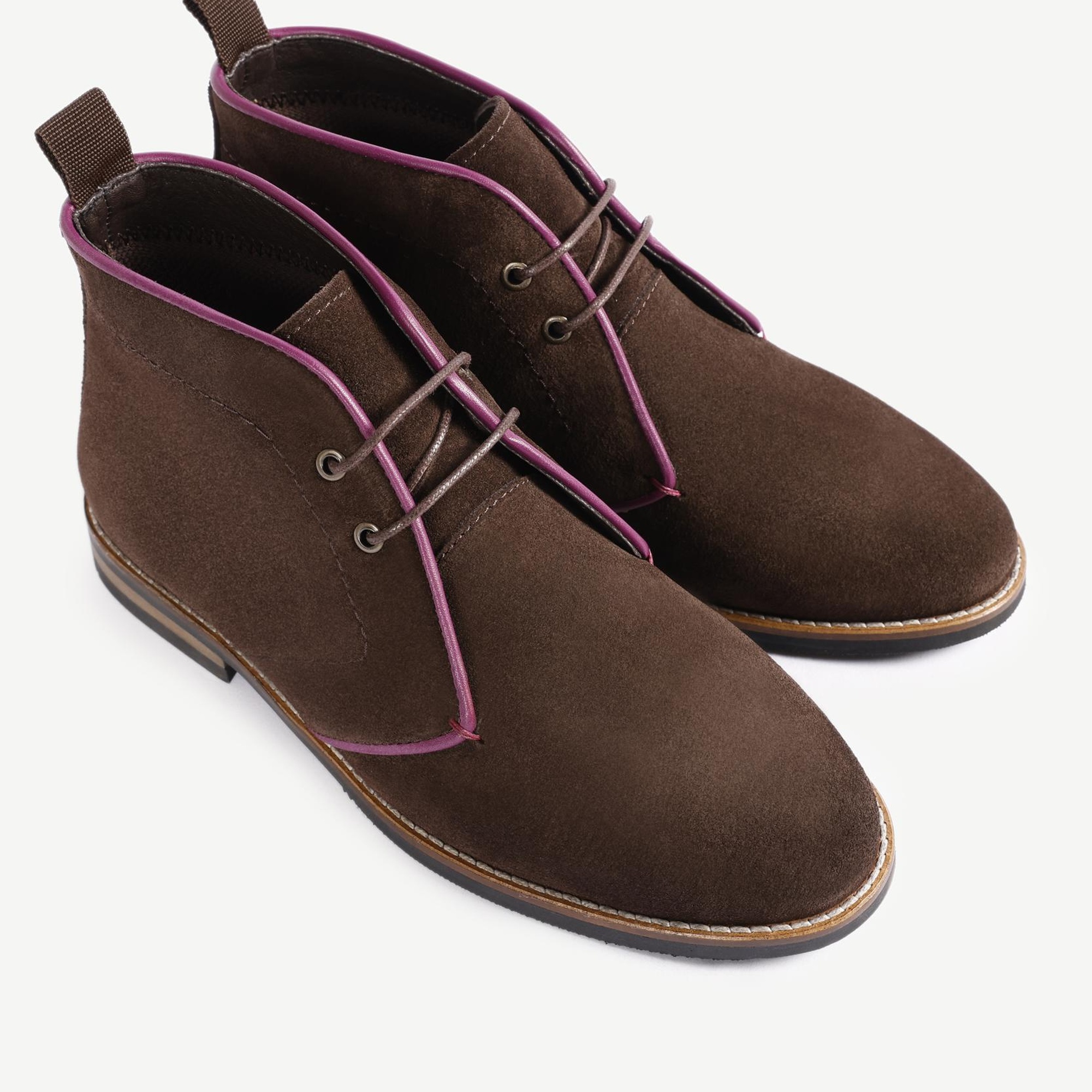 YARGICI Renk Detaylı Deri Süet Bot