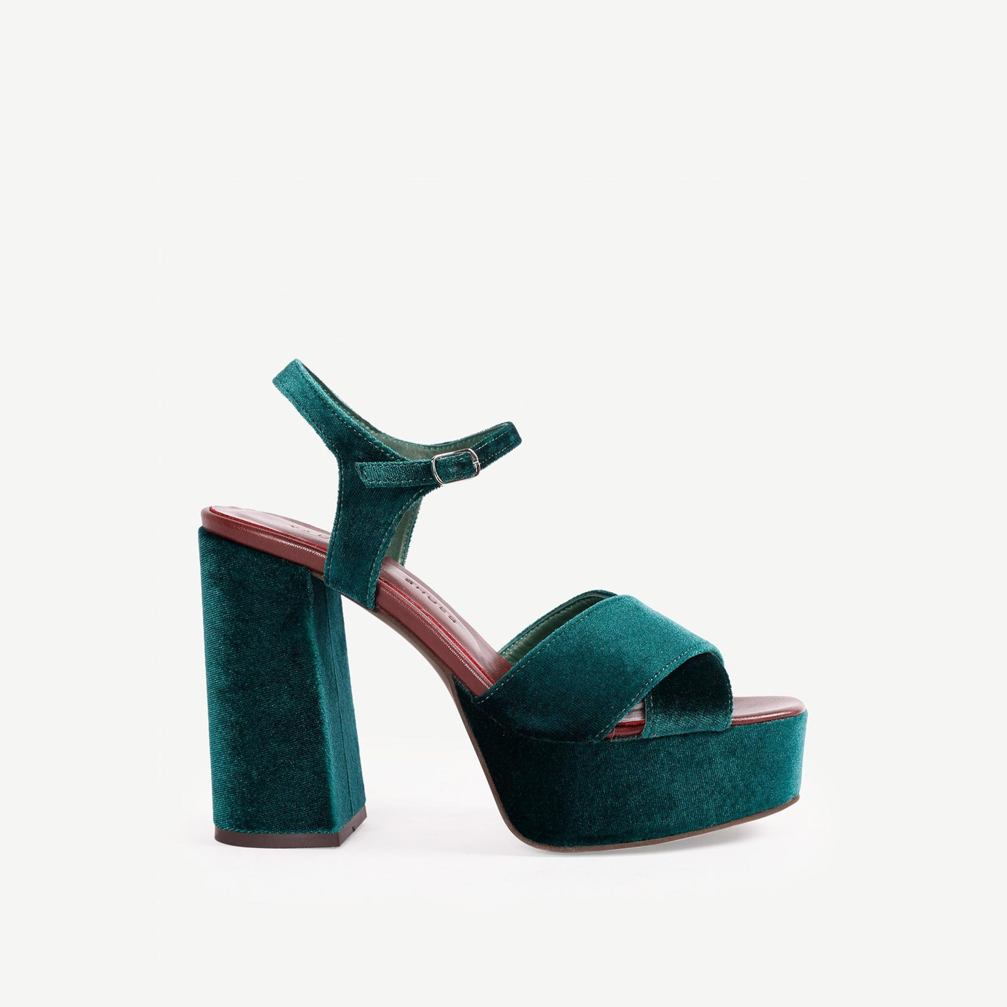 YARGICI Kadife Kumaşlı Platform Ayakkabı