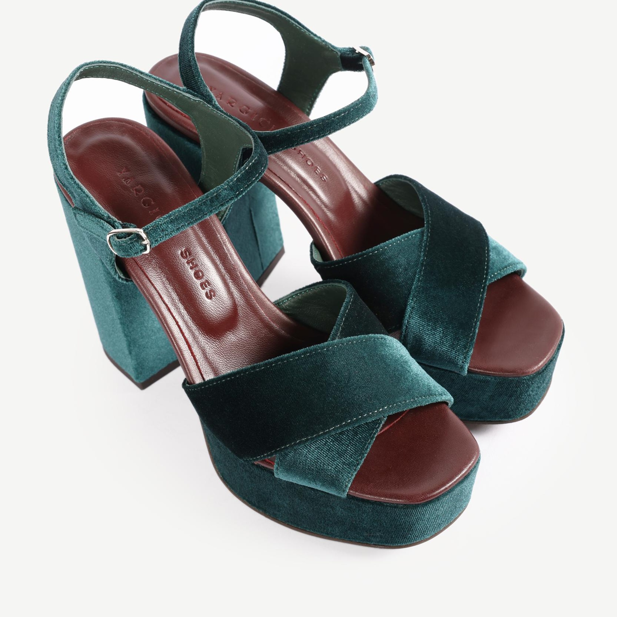 YARGICI Kadife Kumaşlı Platform Ayakkabı