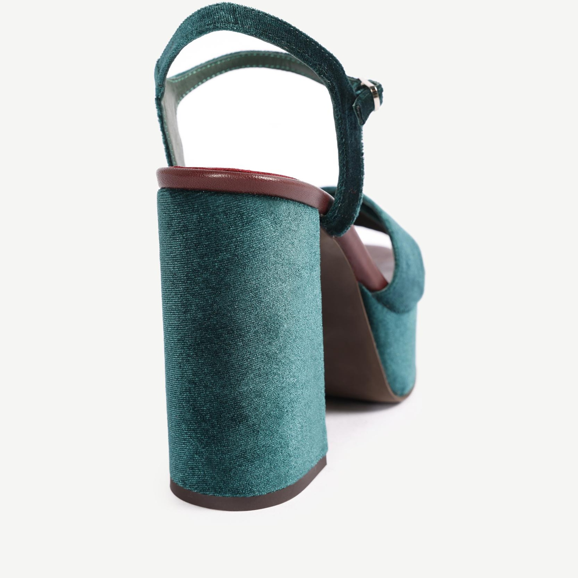 YARGICI Kadife Kumaşlı Platform Ayakkabı