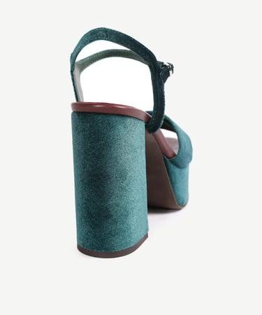  YARGICI Kadife Kumaşlı Platform Ayakkabı