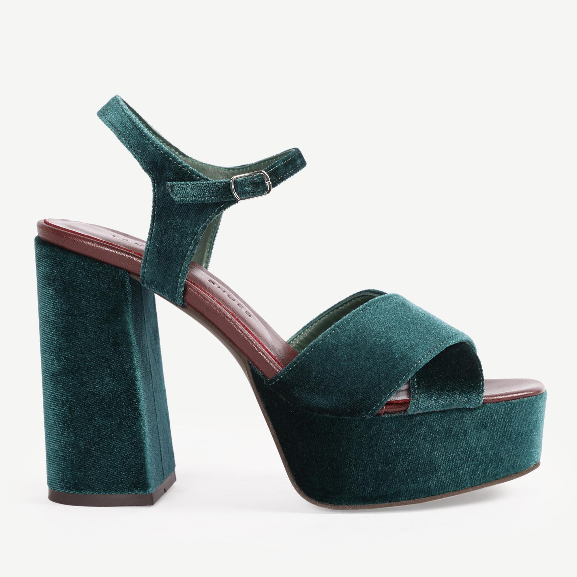 YARGICI Kadife Kumaşlı Platform Ayakkabı