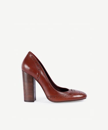  YARGICI Yumuşak Tabanlı Deri Topuklu Ayakkabı