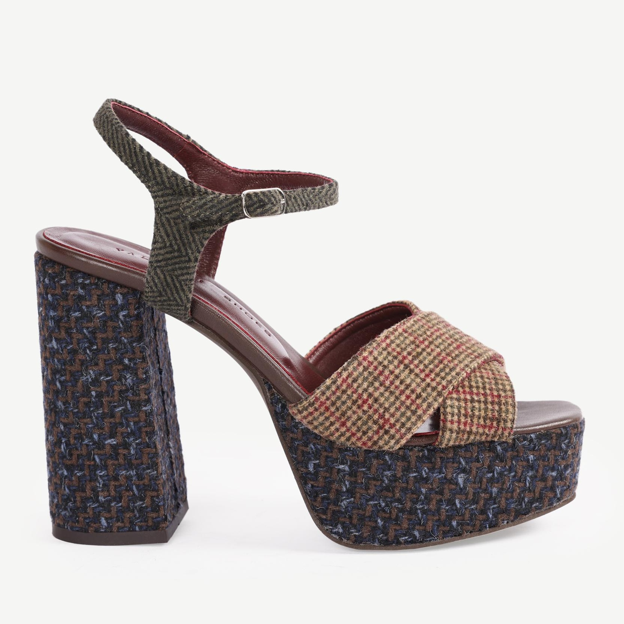 YARGICI Retro Kumaşlı Platform Ayakkabı