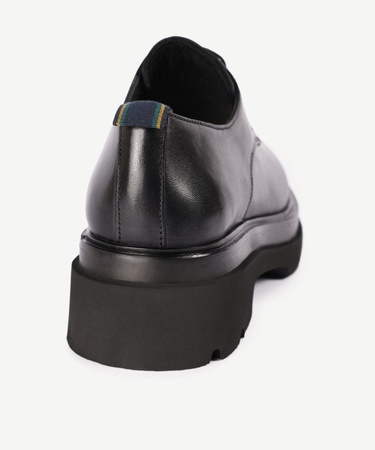  YARGICI El Boyaması Deri Bağlı Ayakkabı