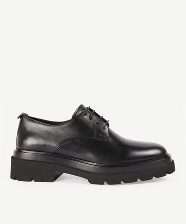  YARGICI El Boyaması Deri Bağlı Ayakkabı