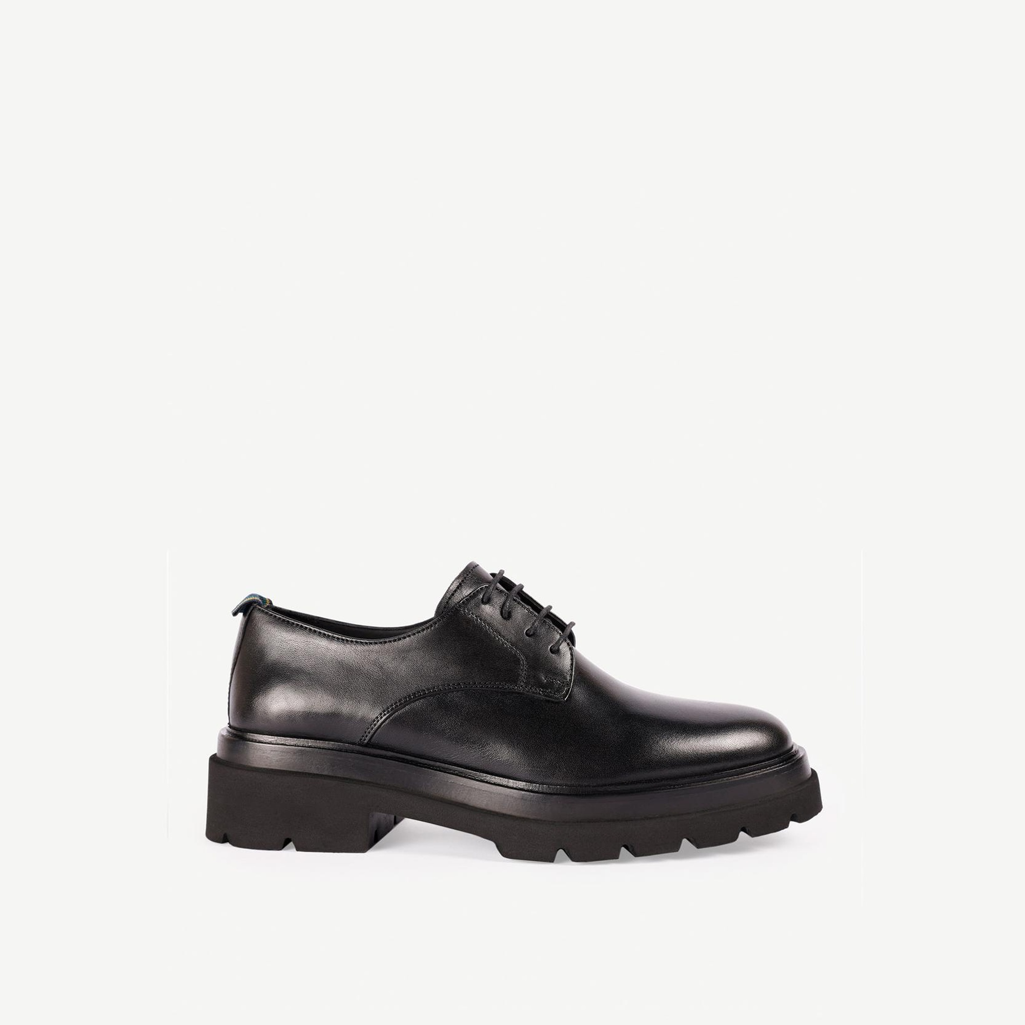 YARGICI El Boyaması Deri Bağlı Ayakkabı