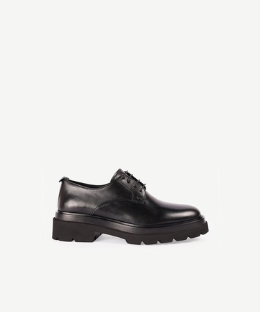  YARGICI El Boyaması Deri Bağlı Ayakkabı