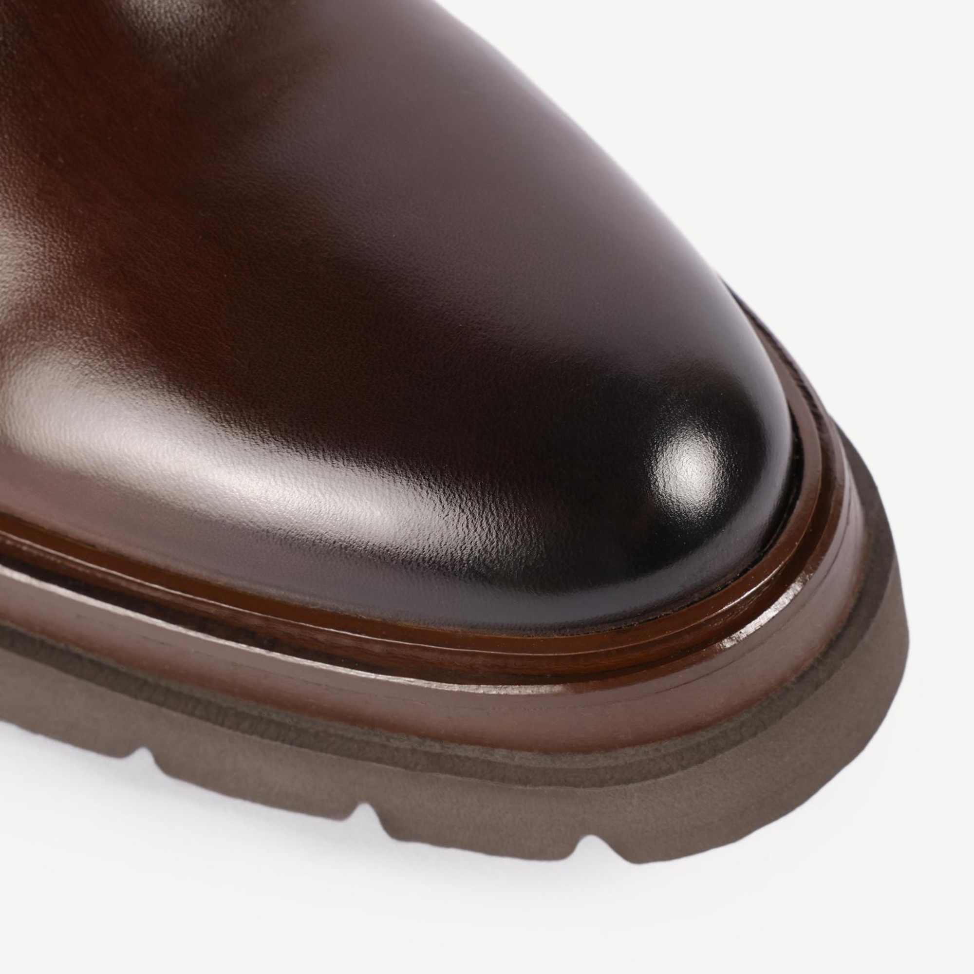 YARGICI El Boyaması Deri Bağlı Ayakkabı