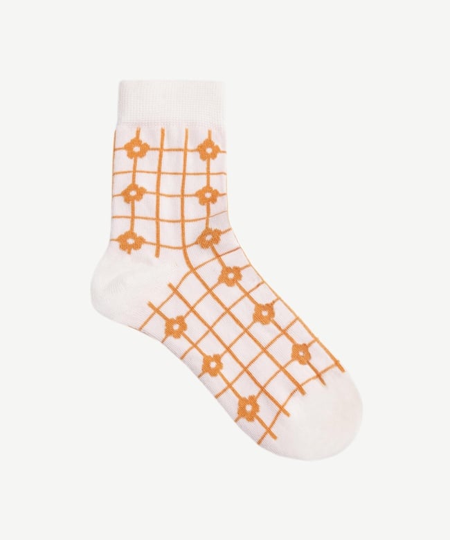  YARGICI Çiçek Desenli Uzun Çorap