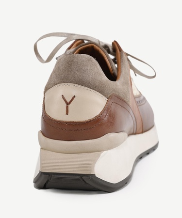  YARGICI Hasır Detaylı Maskülen Deri Sneakers