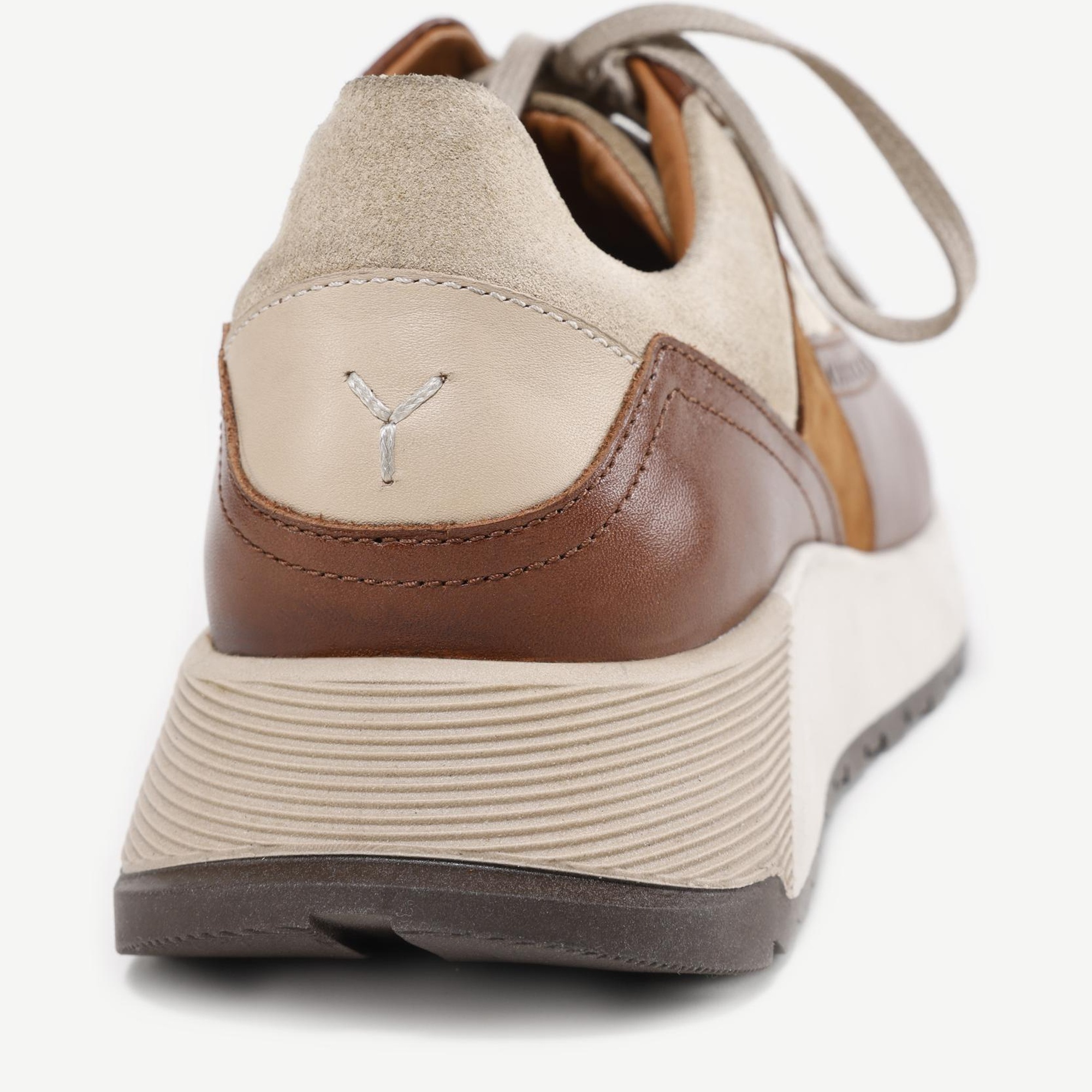 YARGICI Hasır Detaylı Maskülen Deri Sneakers