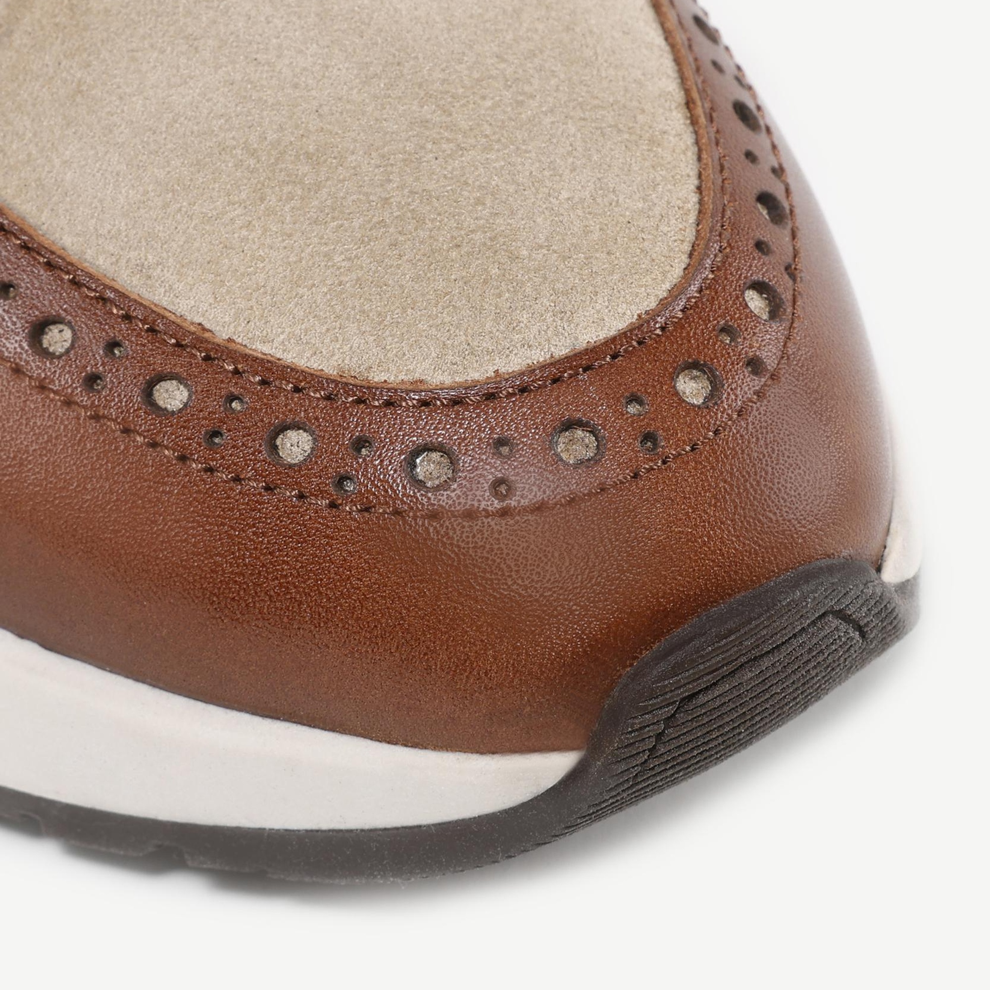 YARGICI Hasır Detaylı Maskülen Deri Sneakers