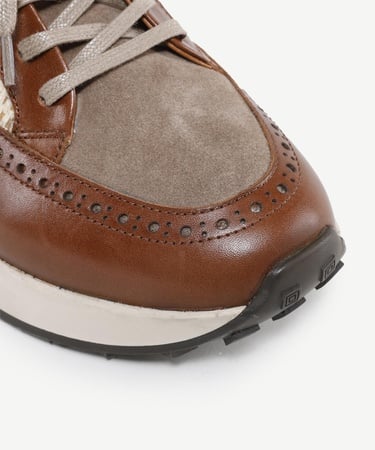  YARGICI Hasır Detaylı Maskülen Deri Sneakers