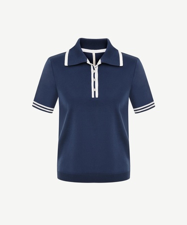  YARGICI Denizci Yaka Kısa Kollu Triko