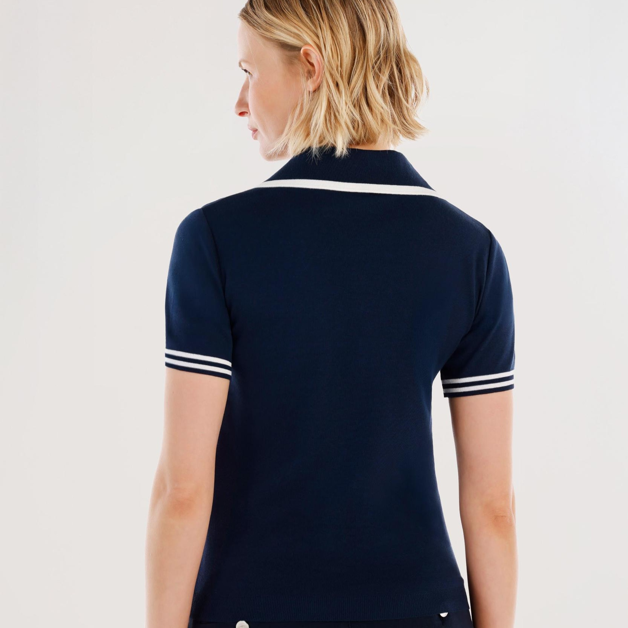 YARGICI Denizci Yaka Kısa Kollu Triko