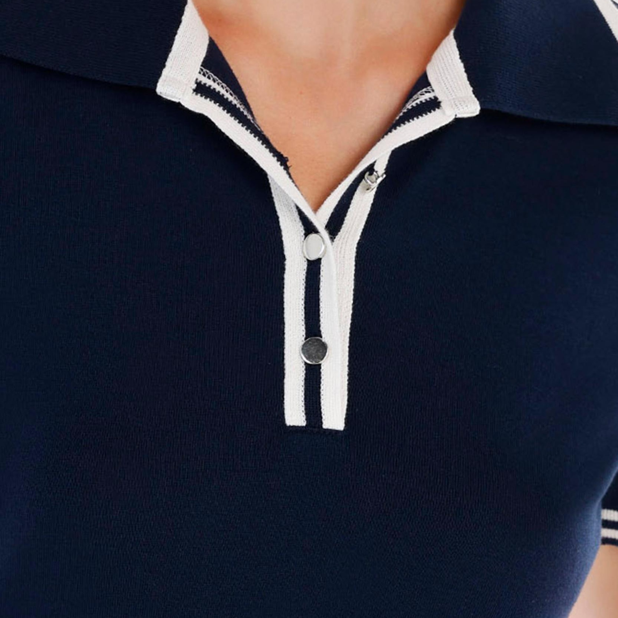 YARGICI Denizci Yaka Kısa Kollu Triko